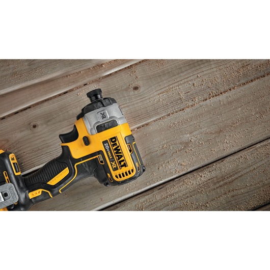 XR 3-speed impact driver on deck wood.